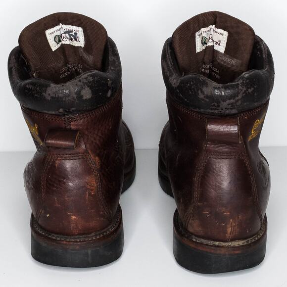 Chippewa Men's Work Boots Waterproof Chip-A-Tex Leather Brown Size 12 | AA - Picture 4 of 7